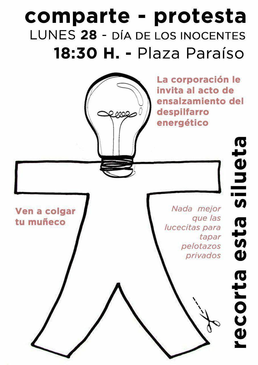 Protesta contra el despilfarro energético