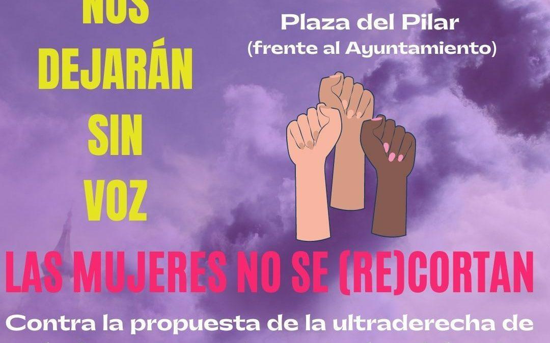 Concentración contra los recortes de la ultraderecha para combatir las violencias machistas