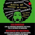 Recogida de material para personas afectadas por incendio de Badalona