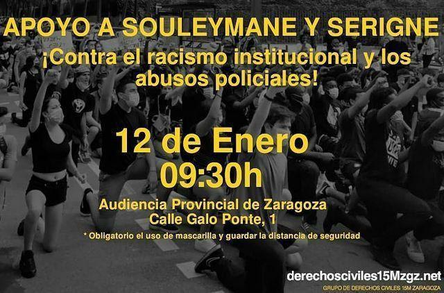 Concentración en apoyo a Souleymane y Serigne
