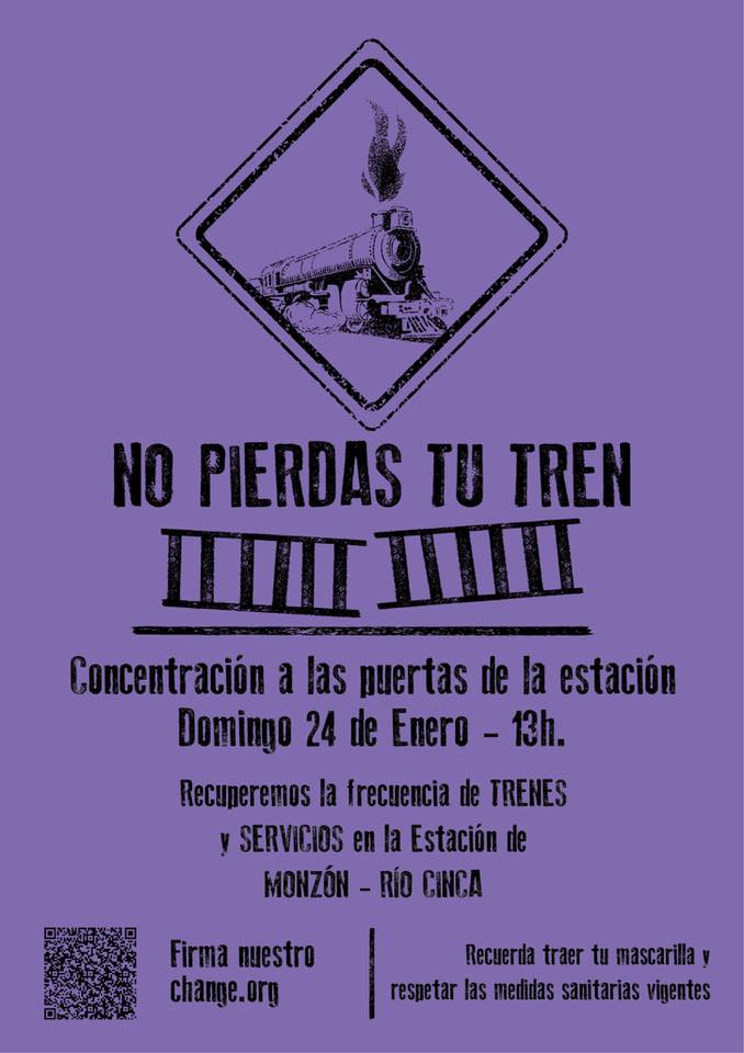 XXXIII jornada reivindicativa por el tren de Monzón Río Cinca