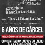 Concentración para la absolución de los seis antifascistas