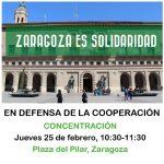 Concentración en defensa de la cooperación