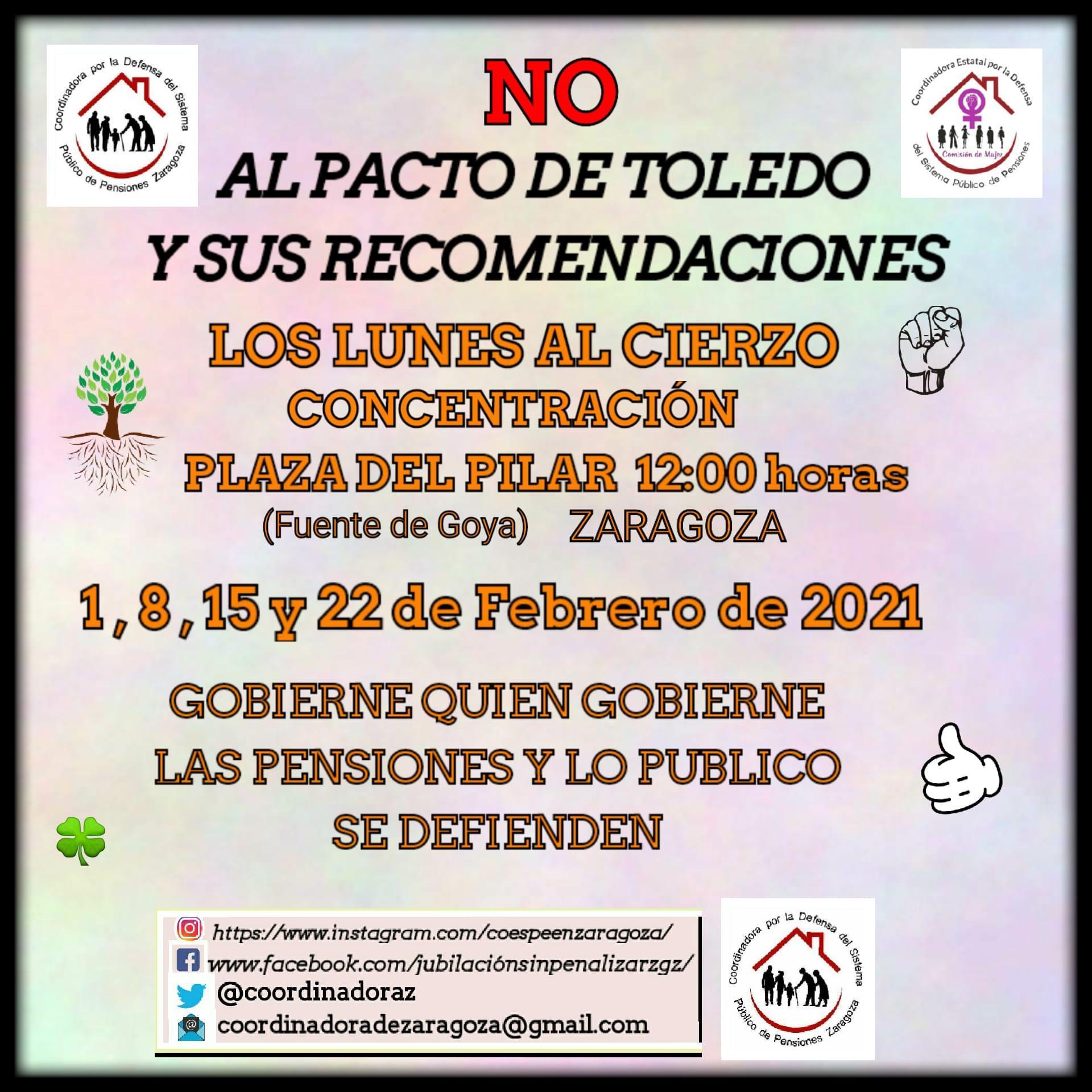 Concentración: No al Pacto de Toledo