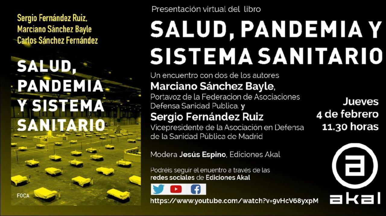 Presentación virtual del libro: Salud, pandemia y sistema sanitario
