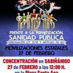 Concentración por la sanidad pública: Sabiñánigo