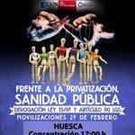 Concentración por la sanidad pública: Huesca