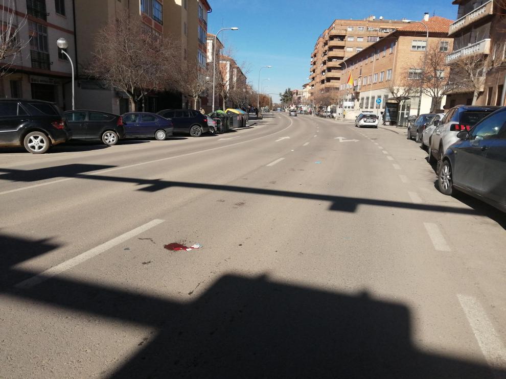 Accidente en la avenida Sagunto, Teruel. Fuente: Heraldo.
