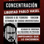 Concentración por la libertad de Pablo Hasel