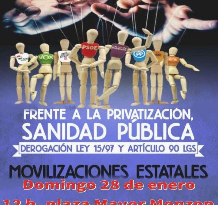 Concentración por la sanidad pública: Monzón