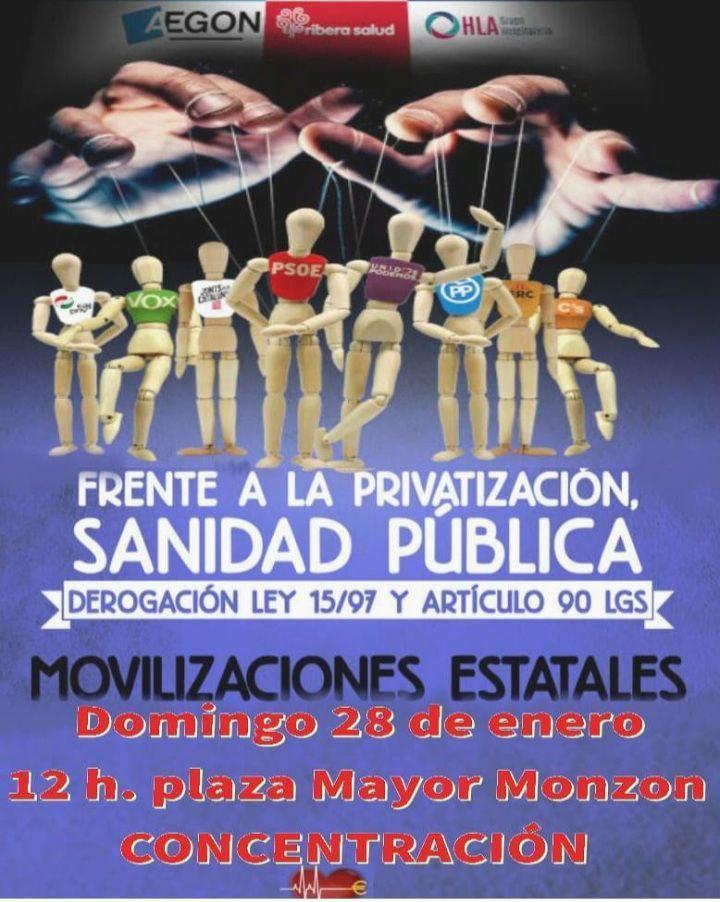 Concentración por la sanidad pública: Monzón