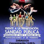 Concentración por la sanidad pública: Zaragoza
