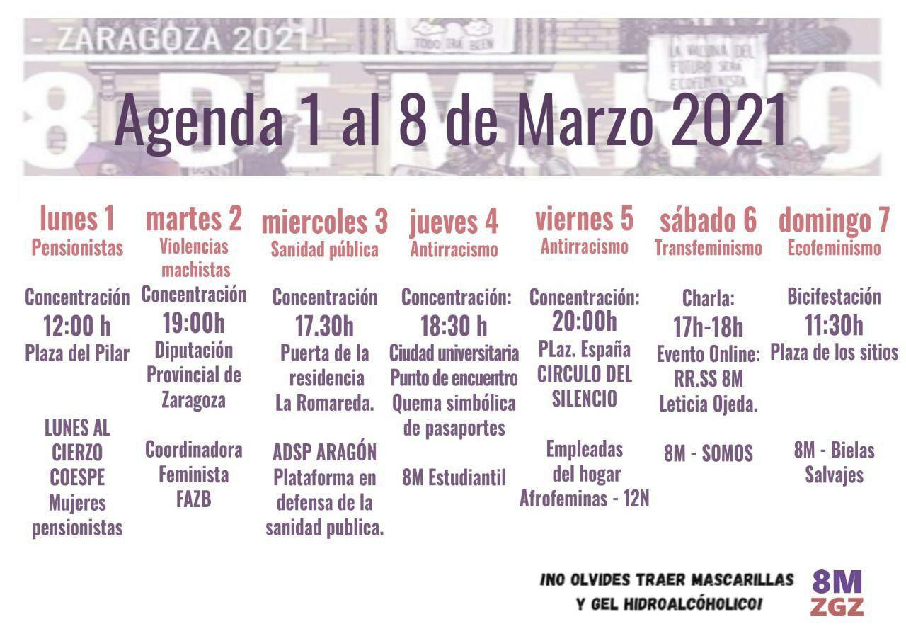 Agenda Camino al 8M (1-8 de marzo)