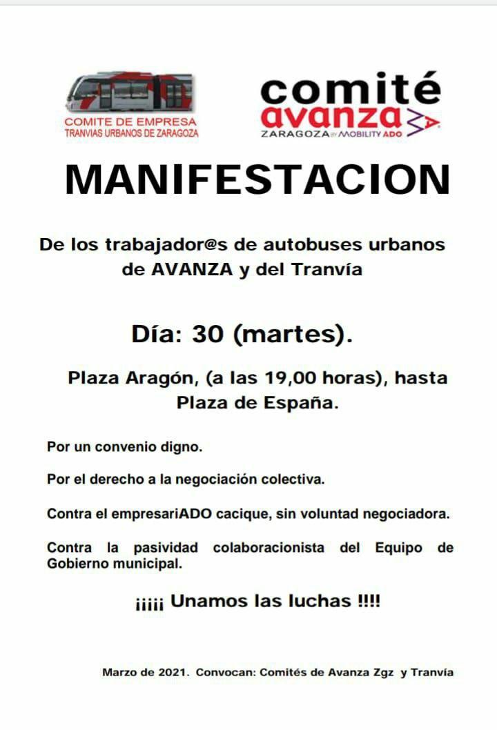 Manifestación de trabajador@s Comité Avanza