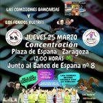 Concentración contra las comisiones bancarias y los fondos buitres