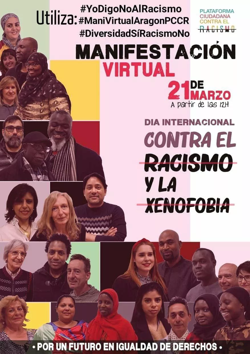 Manifestación virtual contra el racismo y la xenofobia