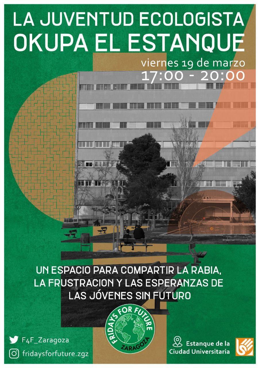 La juventud ecologista okupa el estanque