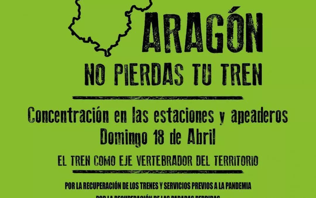 Teruel se une a las movilizaciones ‘Aragón No Pierdas Tu Tren’