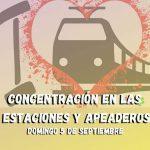 Concentraciones en Aragón 'No Pierdas Tu Tren'