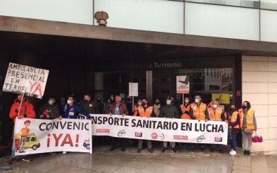 Ganar Teruel apoya las reivindicaciones de los profesionales del transporte sanitario