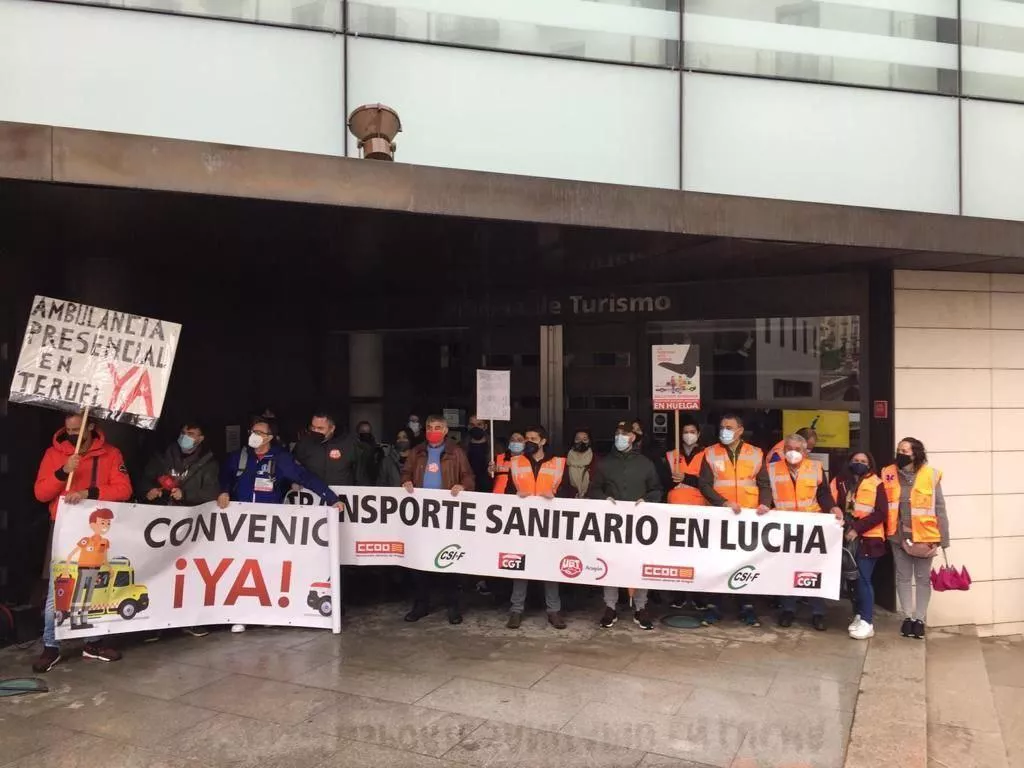 Ganar Teruel apoya las reivindicaciones de los profesionales del transporte sanitario