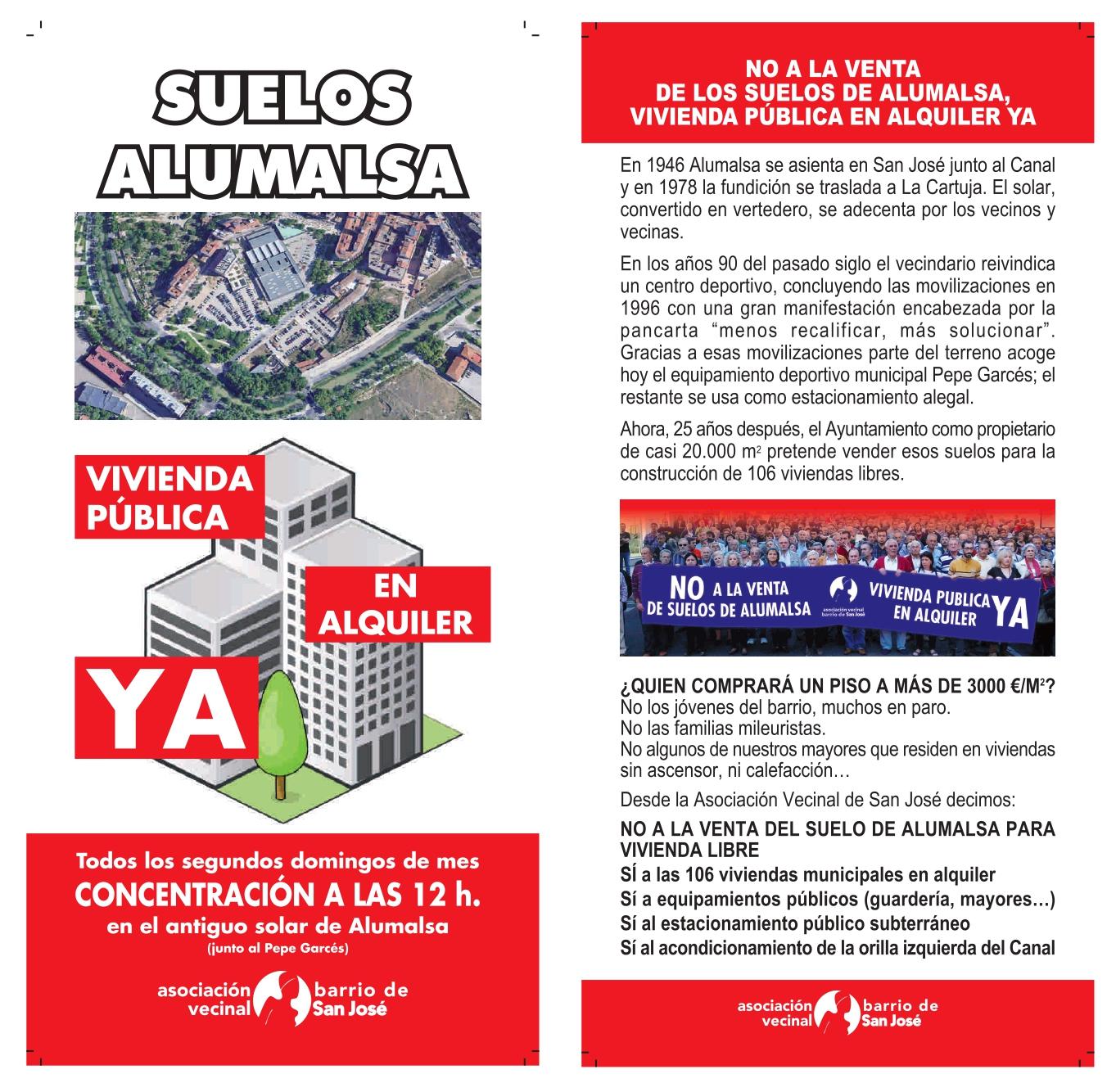 Concentración por una Vivienda Digna en el Solar de Alumalsa