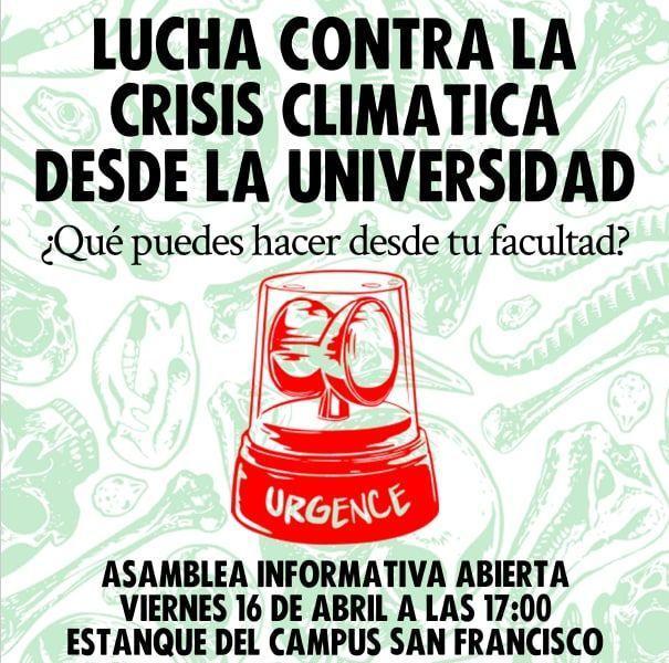 Asamblea informativa sobre crisis climática