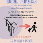 Concentración contra la masificación eólica en el Matarraña