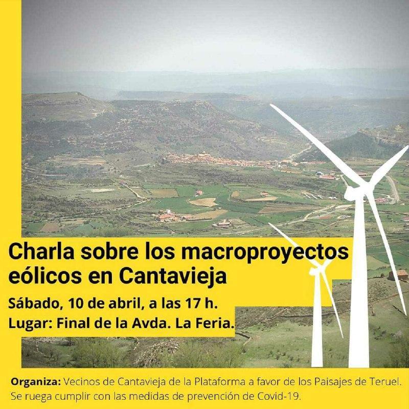 Charla sobre los macroproyectos eólicos en Cantavieja