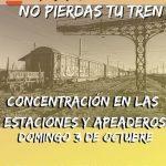 Concentración 'Aragón no pierdas tu tren'