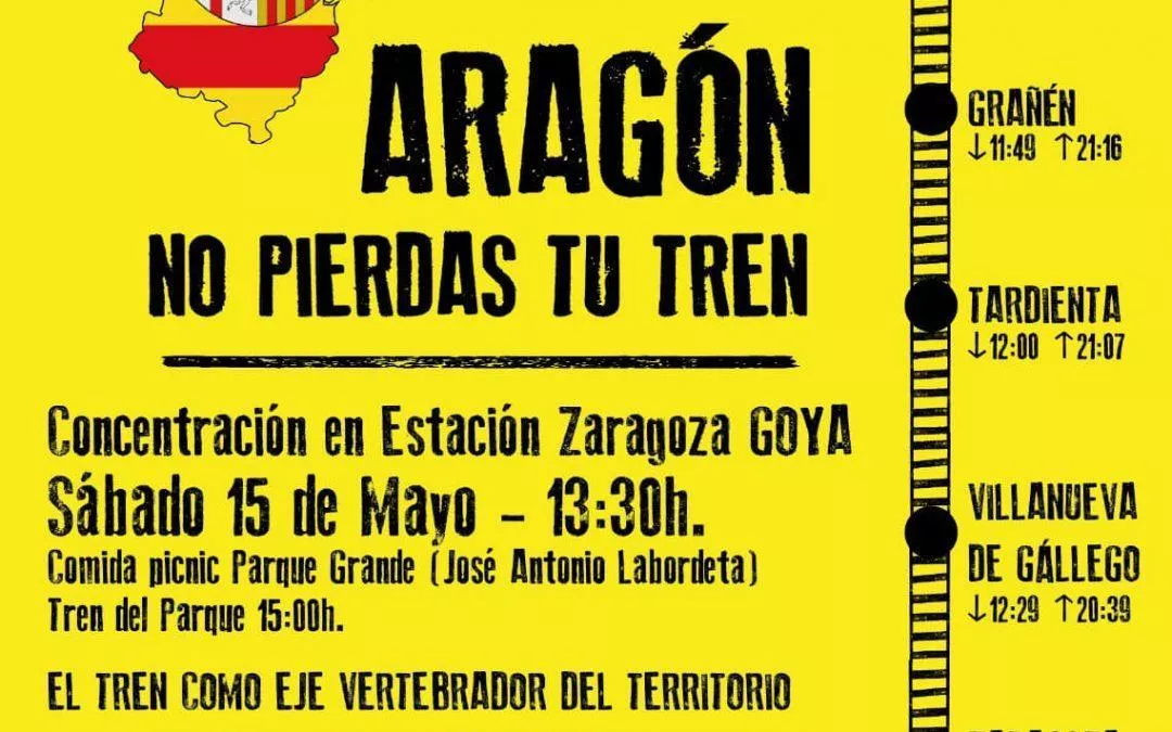 Hacemos un llamamiento a participar este sábado en la concentración por la defensa del tren