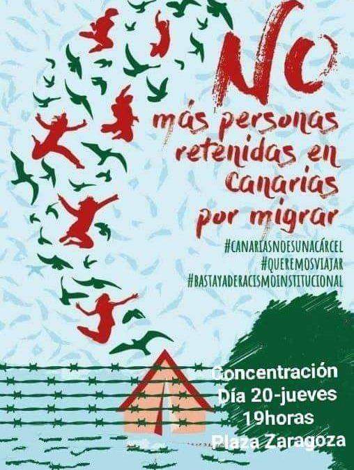 Concentración: No más personas retenidas en Canarias por migrar