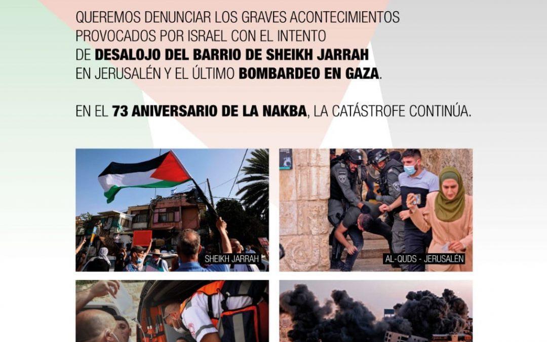 La comunidad palestina de Aragón convoca una concentración el viernes 14 de mayo