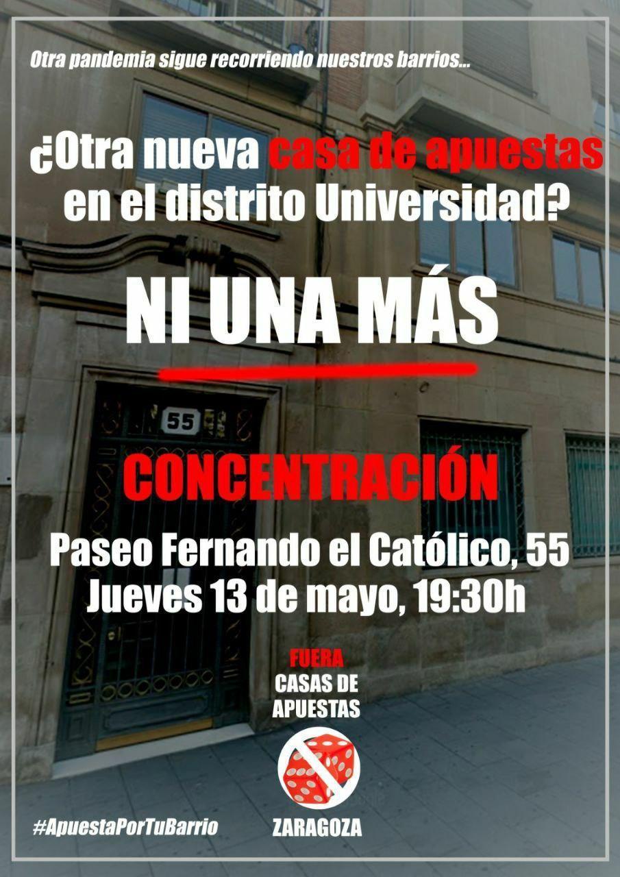 Concentración contra una nueva casa de apuestas