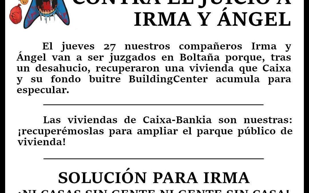 Concentración contra el juicio a Irma y Ángel