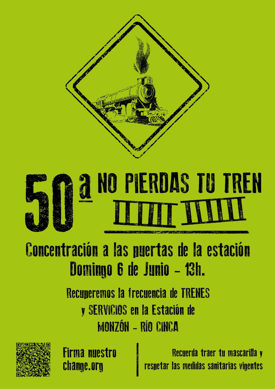 50ª concentración en Monzón: Aragón no pierdas tu tren