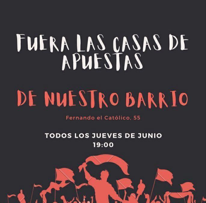 Concentración Fuera Casas de Apuestas de nuestros barrios