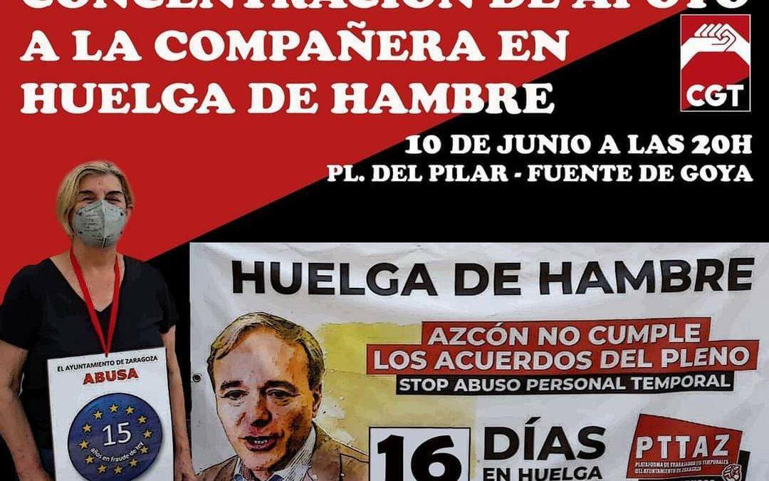 Concentración de apoyo a Raquel, en huelga de hambre