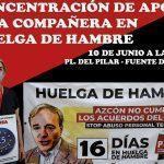 Concentración de apoyo a Raquel, en huelga de hambre