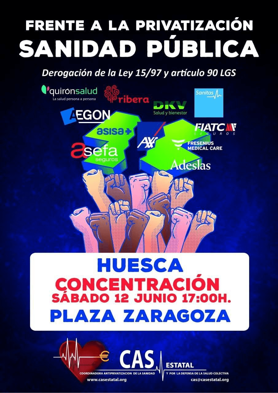 Concentración por la sanidad pública: Huesca