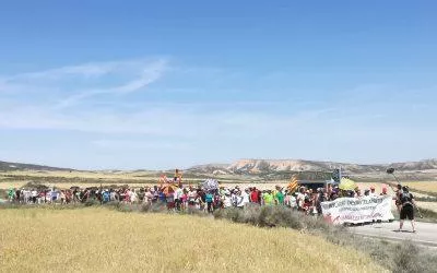 La Plataforma NO a las Guerras de Ejea y Pueblos convoca este domingo una concentración por el desmantelamiento del polígono de tiro en las Bardenas