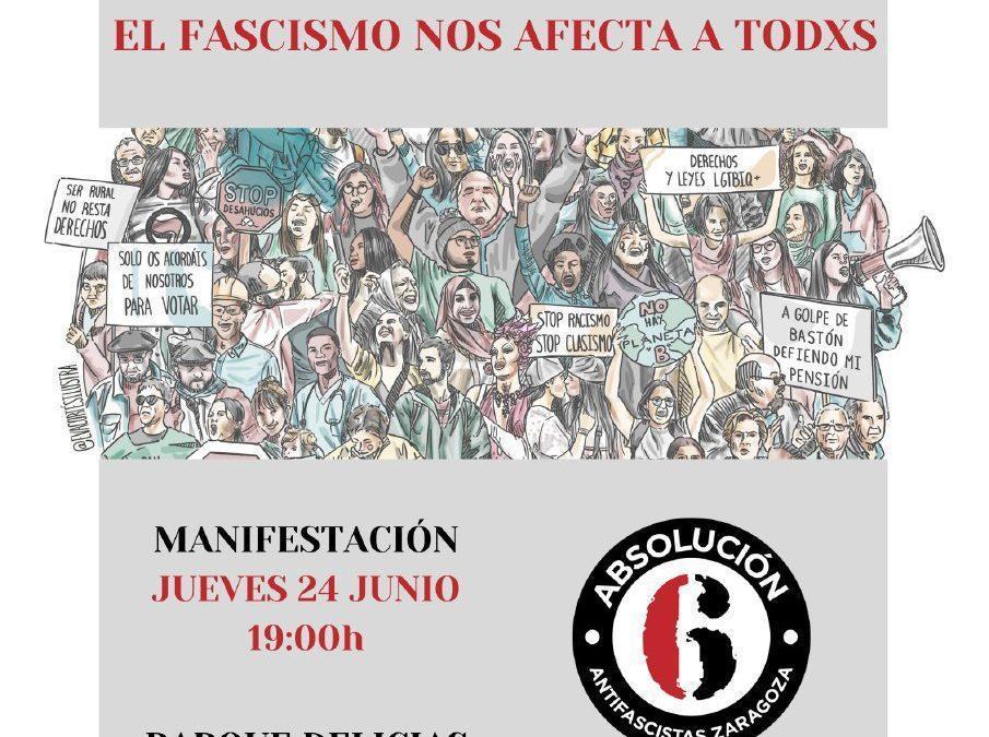 Manifestación por la absolución de los 6 antifascistas