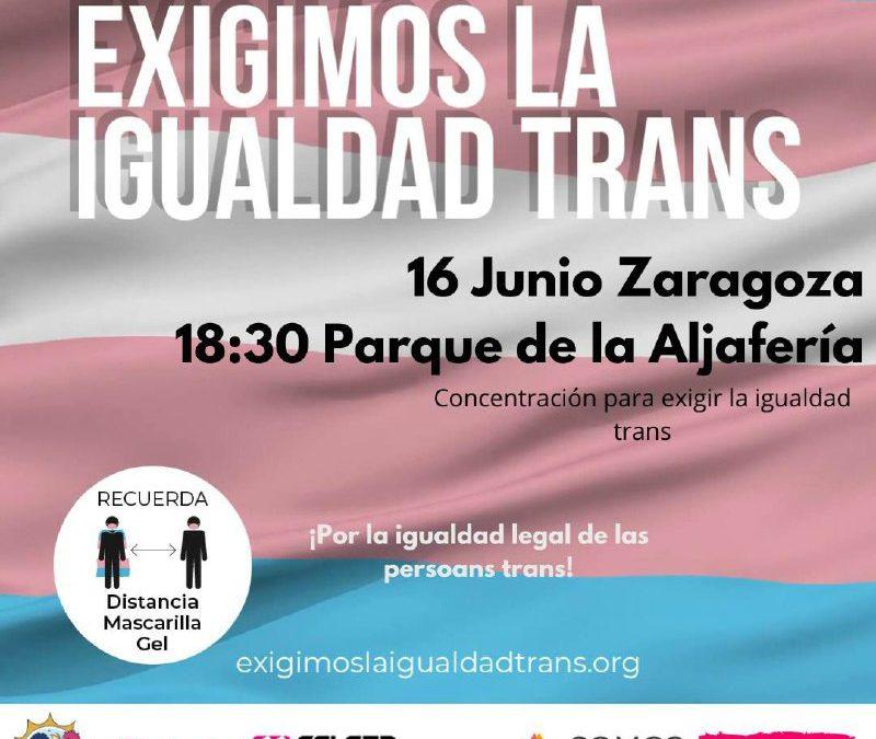 Concentración: Exigimos igualdad trans