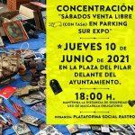 Concentracion 'Sábados venta libre (con tasa) en parking sur Expo'