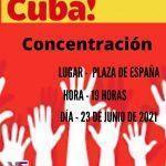 Concentración por el fin del bloqueo a Cuba