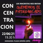 Concentración: los machistas nos matan, quememos el patriarcado