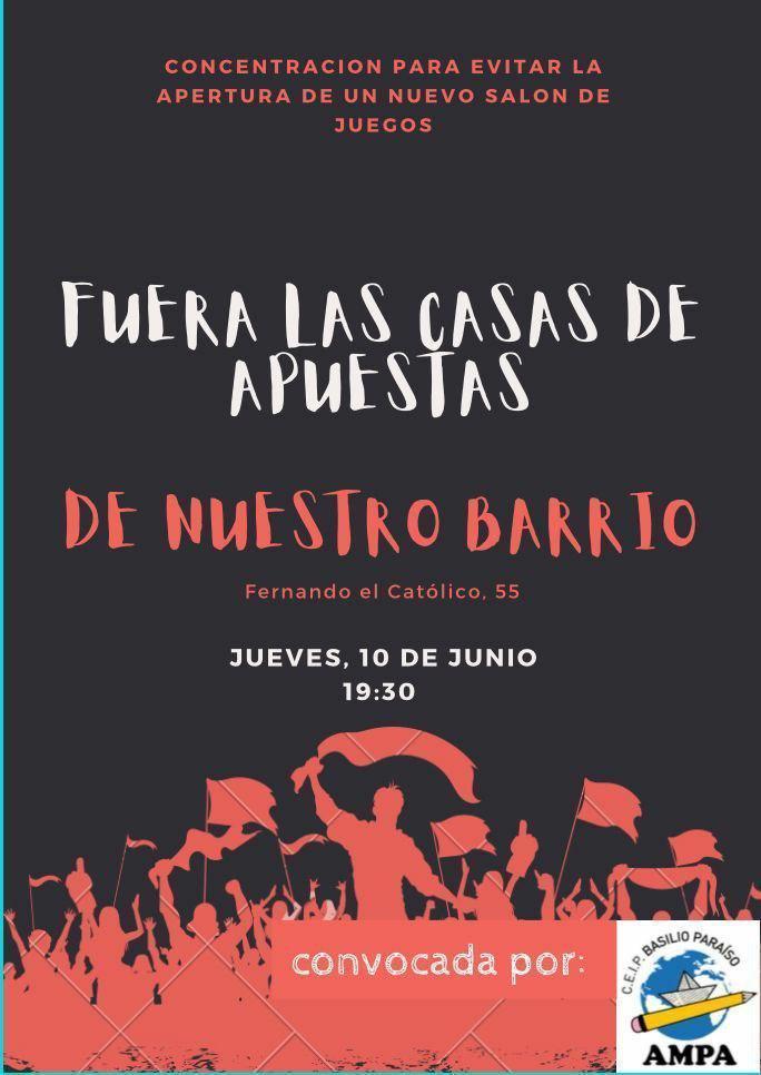 Concentración Fuera Casas de Apuestas