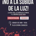 Concentración ¡No a la subida de la luz!