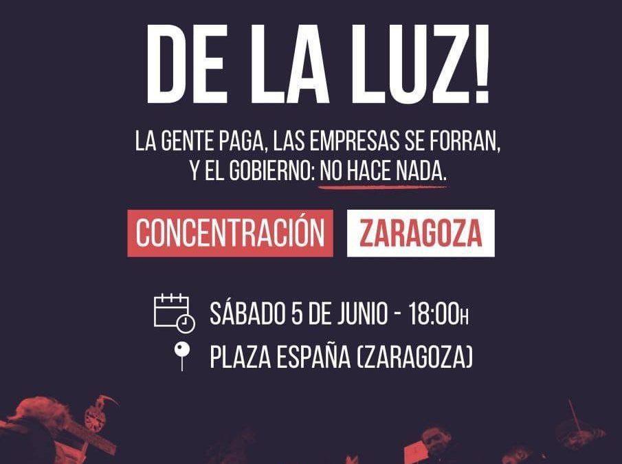Concentración ¡No a la subida de la luz!