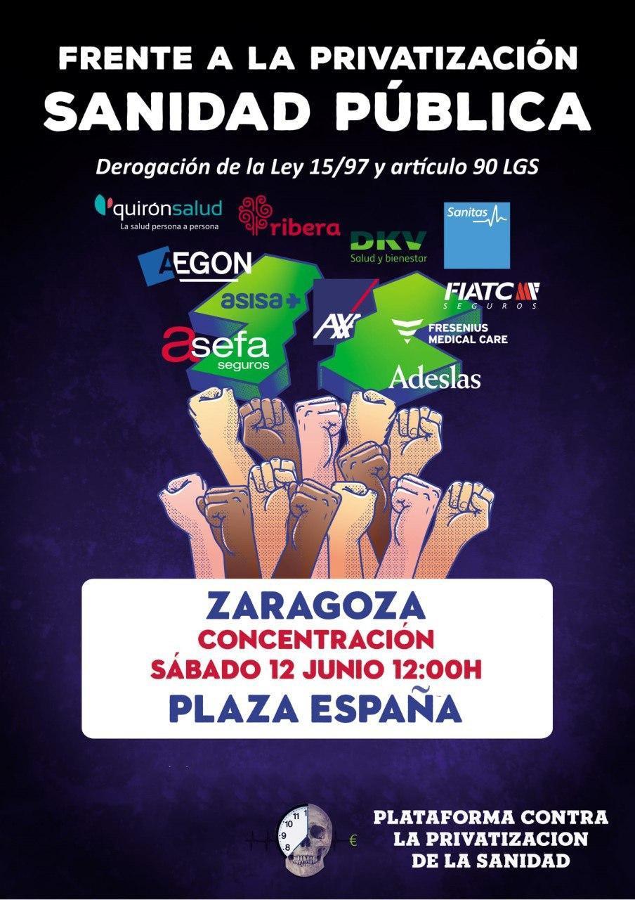 Concentración por la sanidad pública